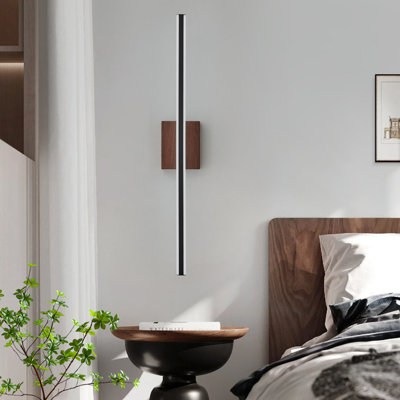 Ampoule à DEL à intensité variable 32 W, blanc froid 6 000 K, métal noir mat, pour salle de bain, couloir, salle d'étude, chambre à coucher, applique Living Modern, 32 W
