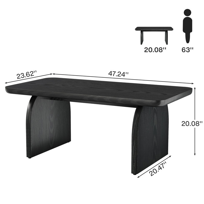 Table basse Wolbach , Noir