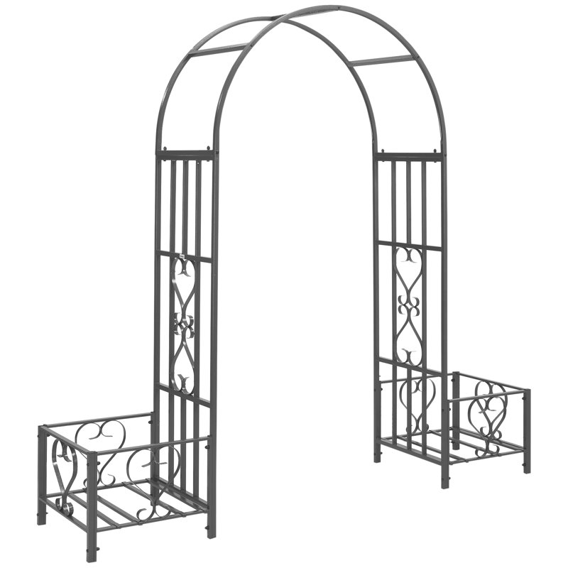 Tonnelle de jardin en acier 6,7 pi Outsunny