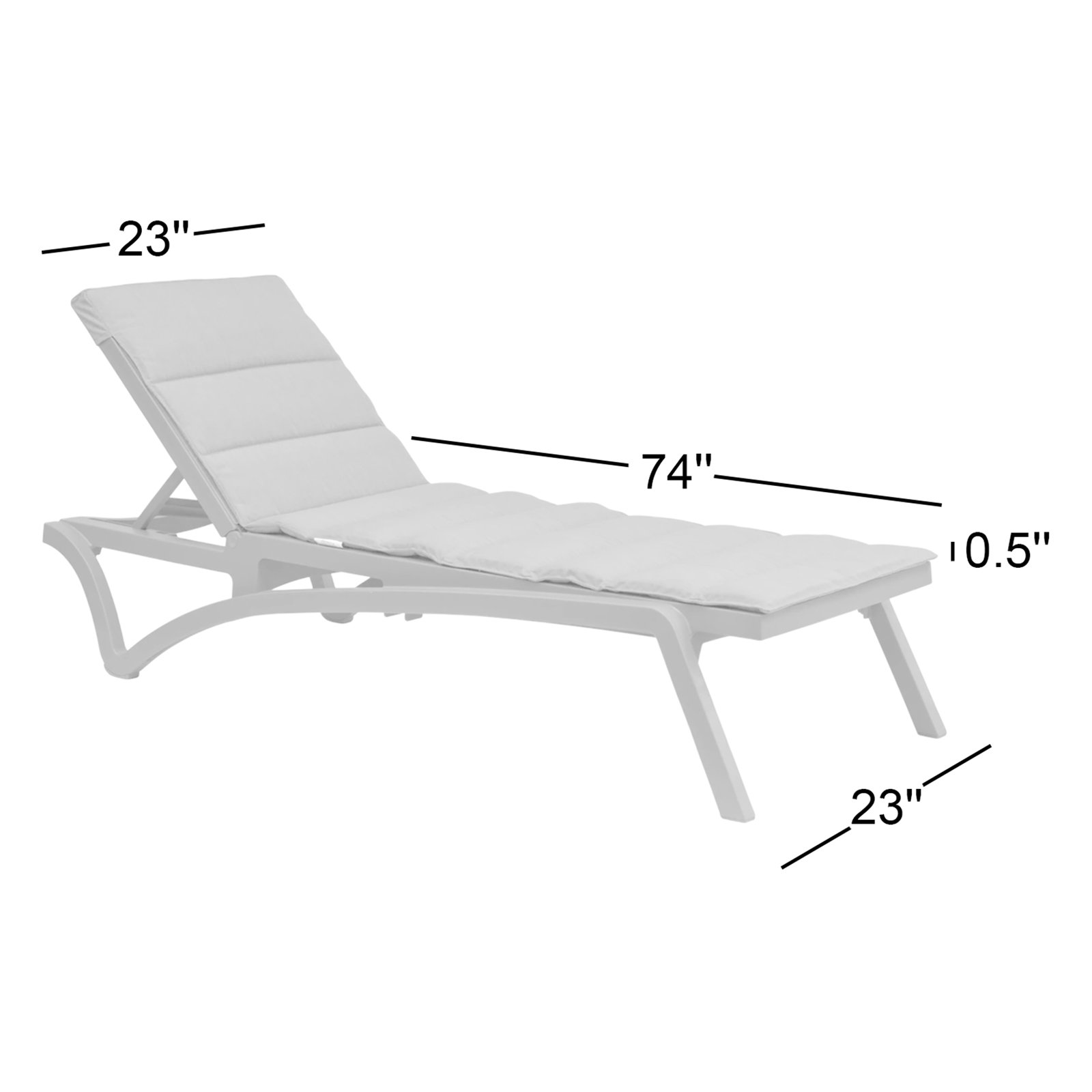 Tali 23" Sunbrella® Seat and Back Cushion, Canvas Taupe Sunbrella®