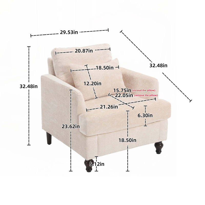 Fauteuil en chenille avec cadre en bois