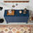 Adjustable Shelf Storage Sideboard with 3 Retro Metal Handles and 4 Pinewood Legs-1520254732