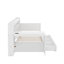 Lit de jour simple en bois avec tiroirs et bureau-168167715