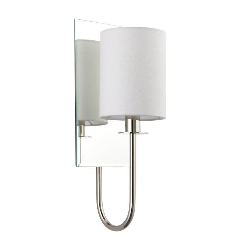 Everiz Armed Sconce, Bright Nickel