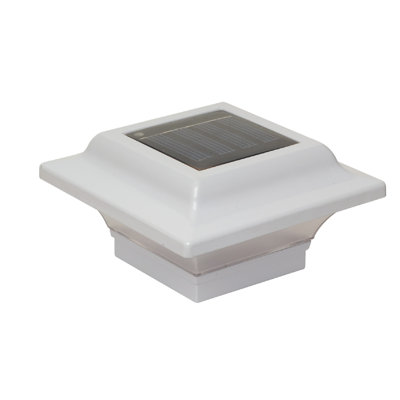 0358ED91D46A4E339185682B37D33C3F 2.5 X 2.5 Inch White Aluminum Imperial Solar Post Cap