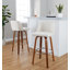 Tabourets de bar 30 po à hauteur fixe Thea avec pieds en bois cintré et repose-pieds rond Thea-129427576-94352143-129427569