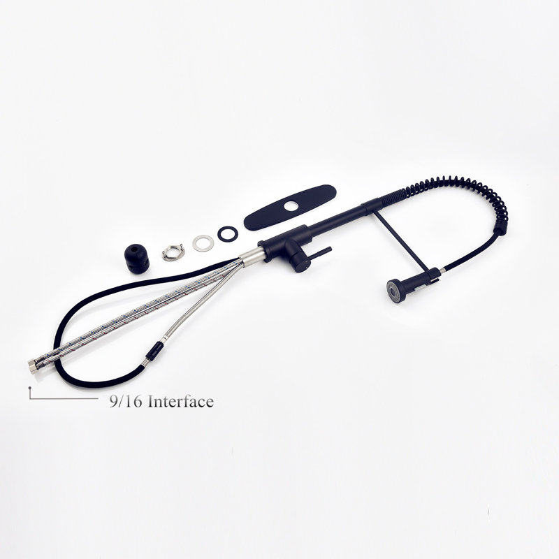 Robinet de cuisine à poignée simple rétractable