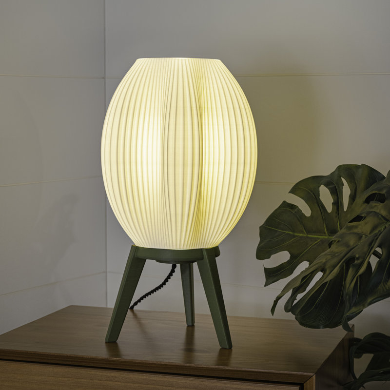 Lampe de table DEL Wavy, Noir, Blanc