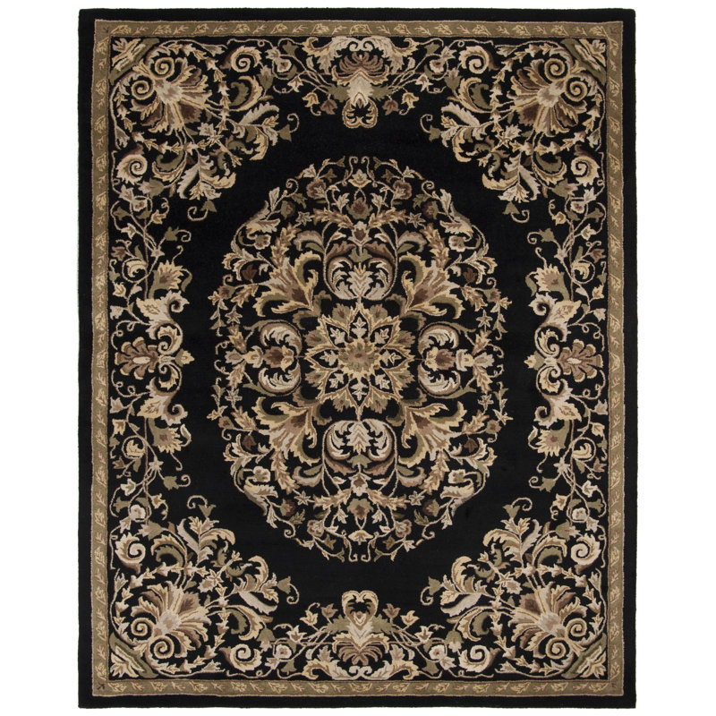 Balthrop Hand Tufted Wool Oriental Rug, Rectangle 4' x 6'