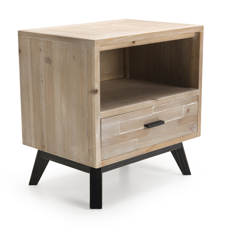 Casarez 52cm W Solid Wood Bedside Table