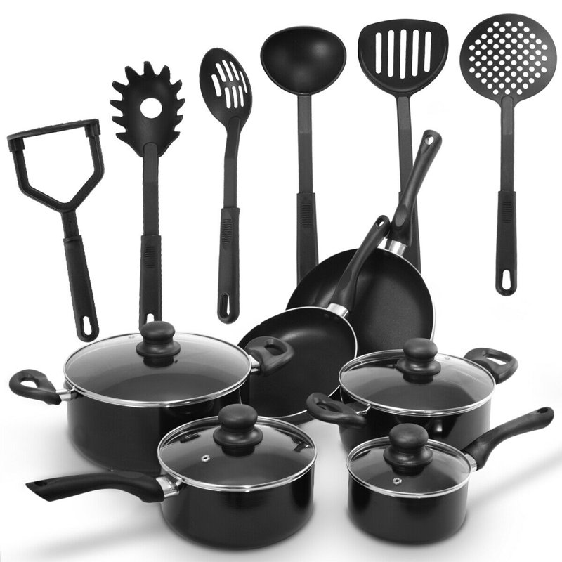 Daigle 16 - Piece Non-Stick Aluminum Cookware Set