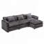 Canapé modulaire surdimensionné en chenille de 112 po avec repose-pieds mobile Chenille-1694625974