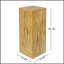 Table de bout en bois à colonne carrée H 33,75 po, aspect bois pour une utilisation intérieure et extérieure, polyvalente et durable-1114010832-1114010798
