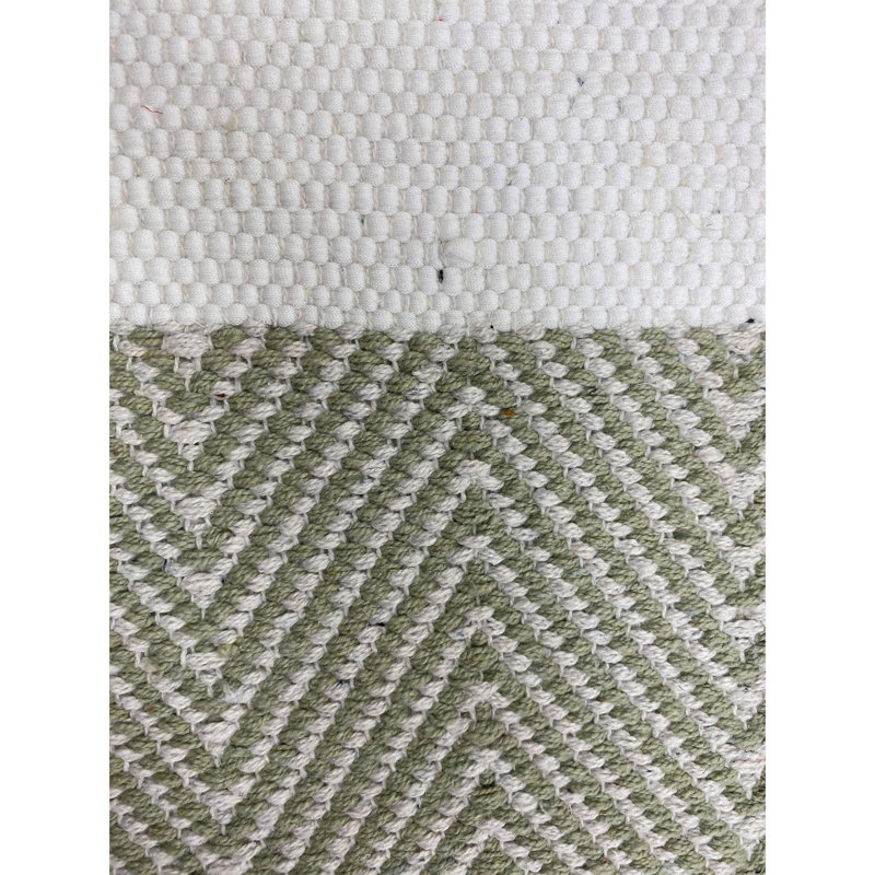 Tapis gris / ivoire en laine touffeté à la main 2 pi 3 po x 3 pi 9 po Ladzi