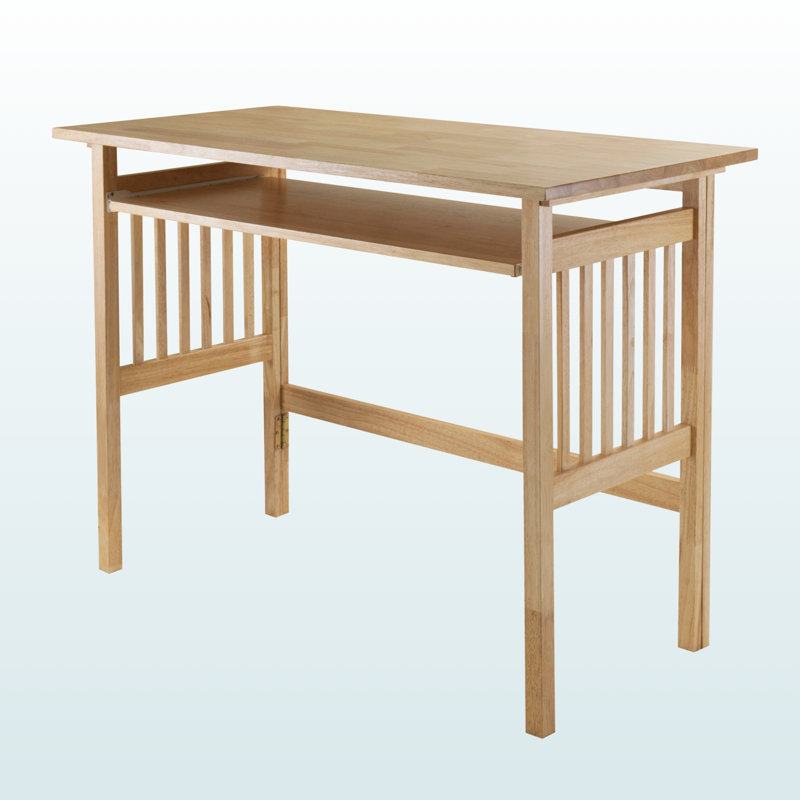 Bureau d'ordinateur en bois massif Marco, finition naturelle, H 29,77 po x l 39,76 po x P 19,79 po