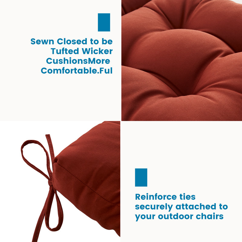 Outdoor 4'' Seat / Back Cushion, Rust