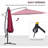 Patio Offset Umbrella With Base