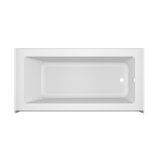 SIGNATURE® Rectangle Flat Front 6632 Skirted Soaking LH Access Panel Oyster