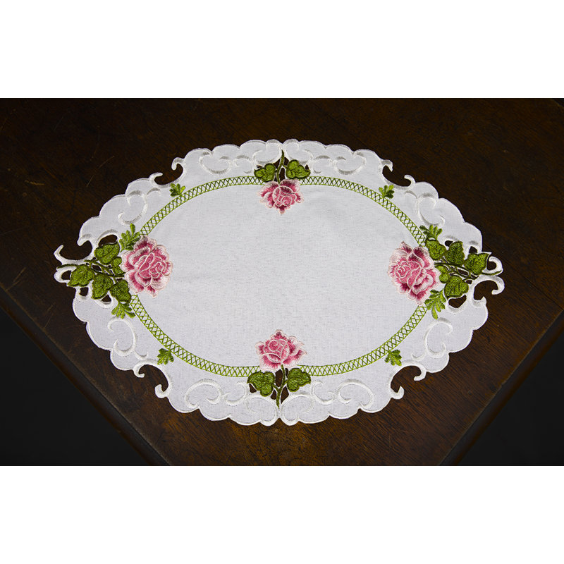 Chiffon de plateau Summer Rose Embroidered Cutwork