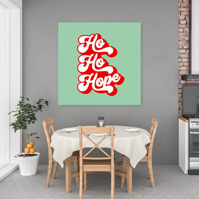 Ho Ho Hope Christmas, reproduction d'art moderne rétro ludique