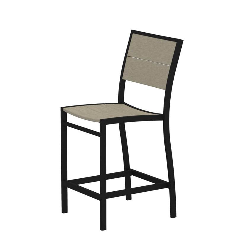 Chaise d'appoint POLYWOOD Surf City, Noir texturé / Château de sable