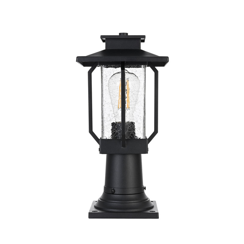 Lampadaire d'extérieur noir Aleza 7 pouces