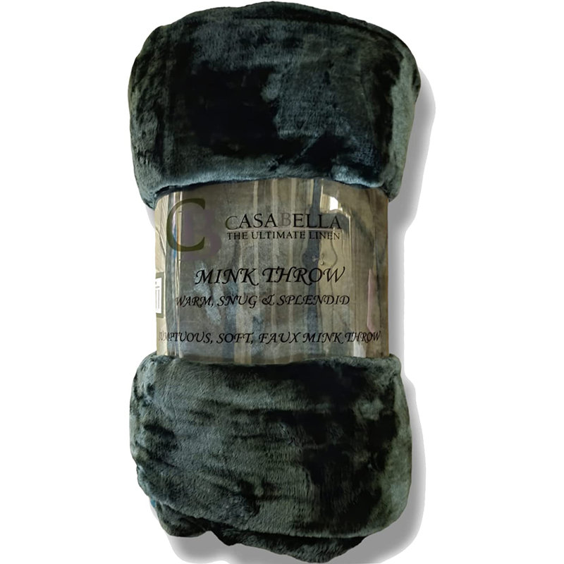 Throw Blanket, W200cm x L240cm, Forrest Green