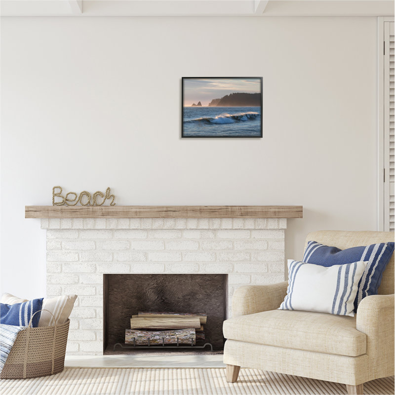«Rolling Waves», reproduction d'art encadrée sur bois par Alan Majchrowicz, H 16 po x l 20 po x P 1,5 po