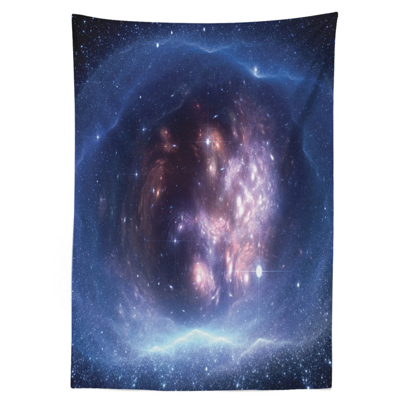 Ambesonne extérieur nappe, espace extérieur nebula et nuage en étoile cosmos astronomie, housse de table rectangulaire pour la cuisine de salle à manger décoration, 52 po x 70 po, mauve marine