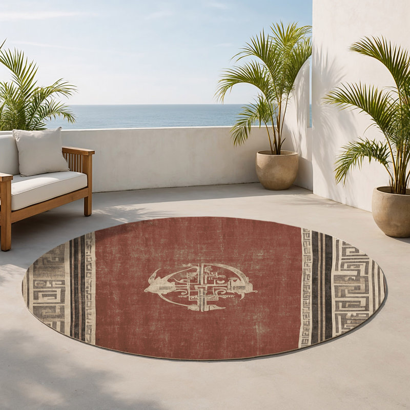 Tapis intérieur et extérieur Orphean Lyric, Rond 5 pi