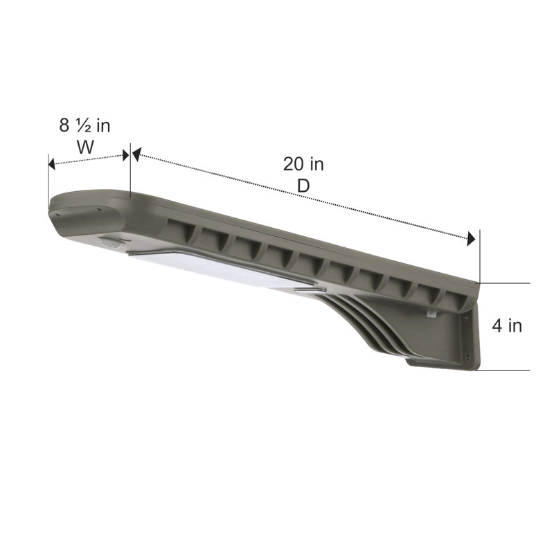  1620 Lumens Solar Powered Dusk to Dawn Area Light with Motion Sensing and Timer