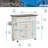 Techni Home Deluxe Mobile Kitchen Island Cart With Water Resistant Top, Storage Cabinets, And Towel & Spice Rack