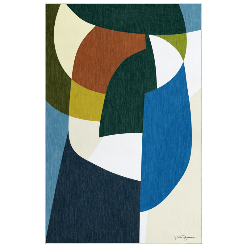 Haline Abstract Indoor Rug, Rectangle 5' x 7'6"
