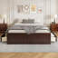 Structure de lit plateforme en bois avec 6 tiroirs-194727603
