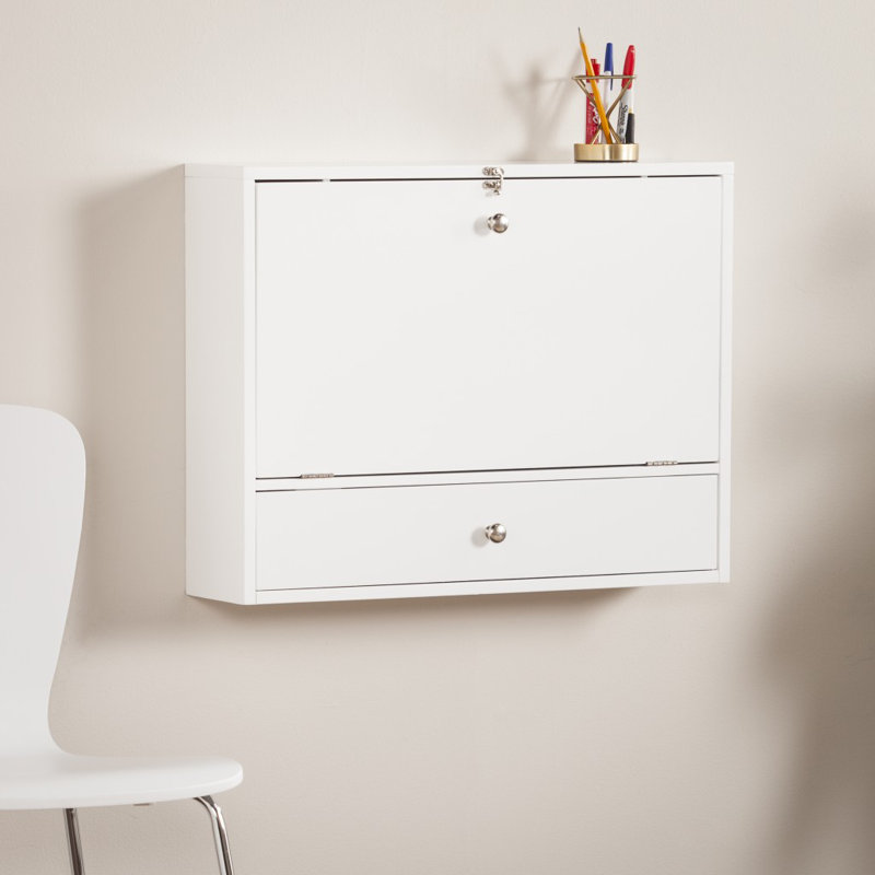 Bureau mural pliant, Blanc