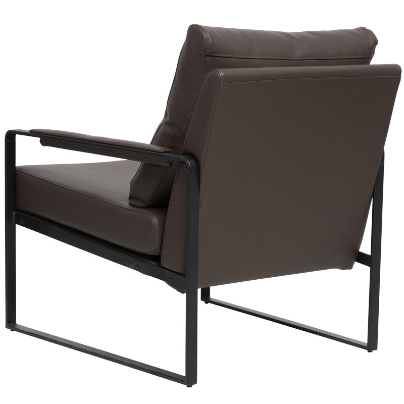 Fauteuil l 27,5 po, Similicuir brun