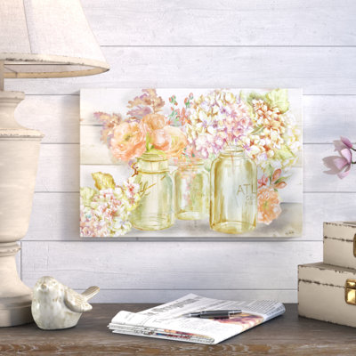 Colorful Flowers In Mason " Colorful Flowers In Mason Jar " Print