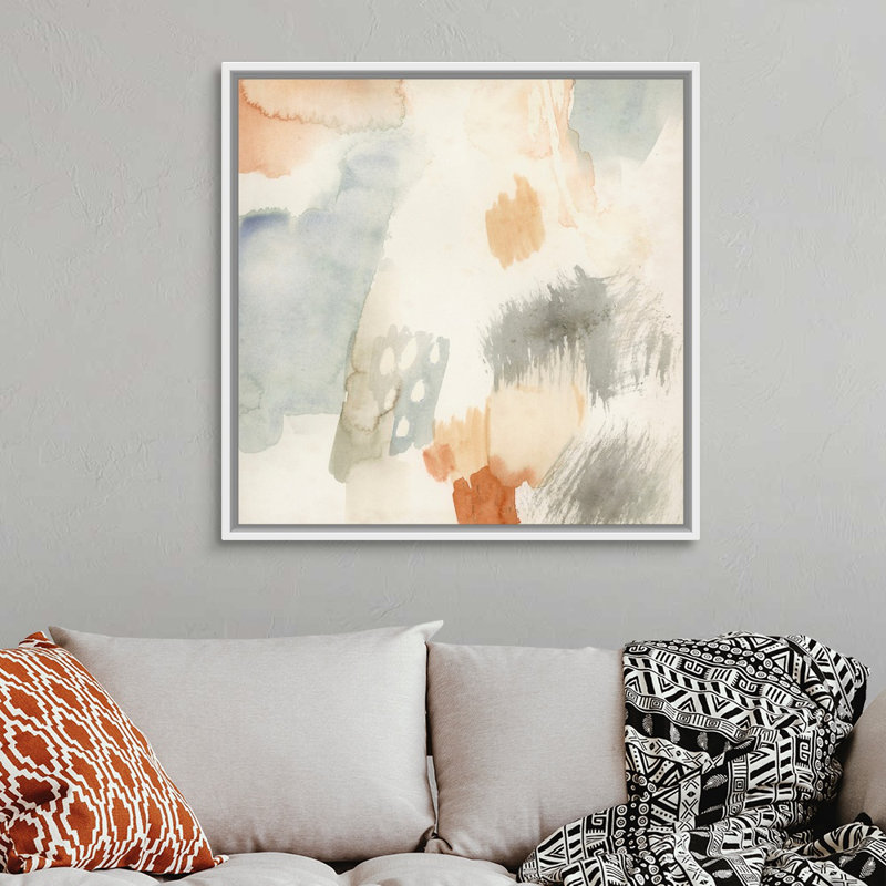 «Quell I» par Victoria Barnes - reproduction d'art sur toile, Cadre flottant blanc, H 38 po x l 38 po x P 1,75 po