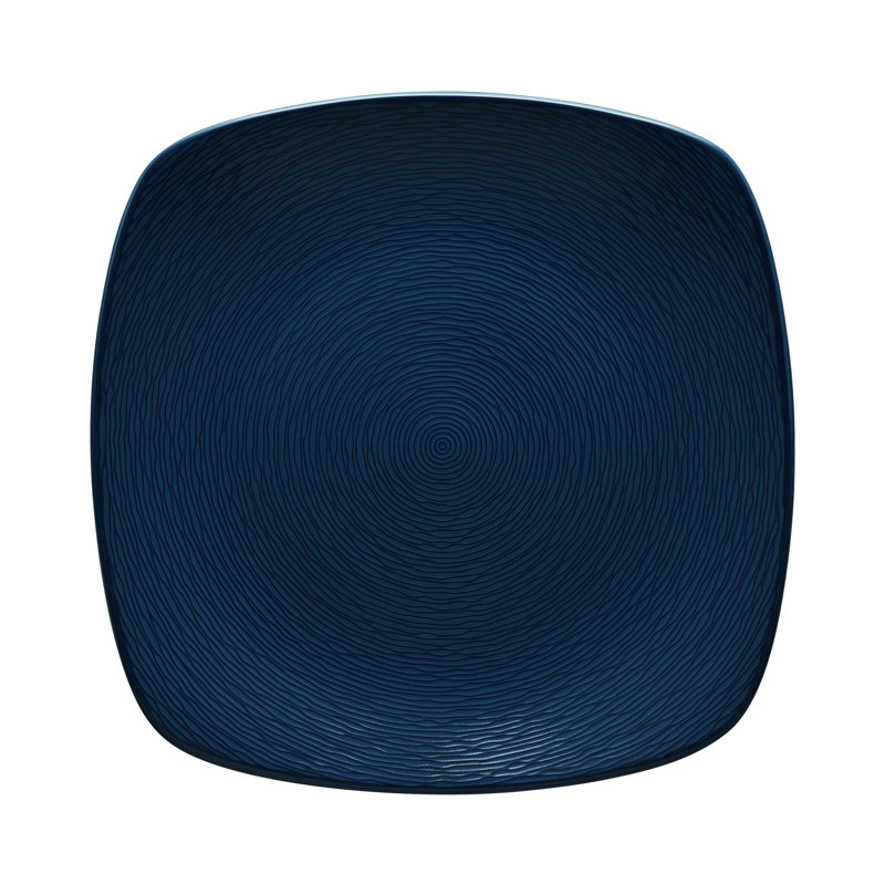 Assiette carrée 11,75 po Noritake, Bleu marine
