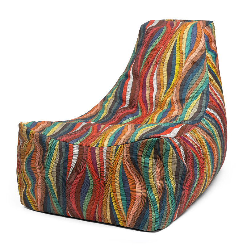 Varberg Outdoor Bean Bag Patio Chair, Red/Blue/Orange