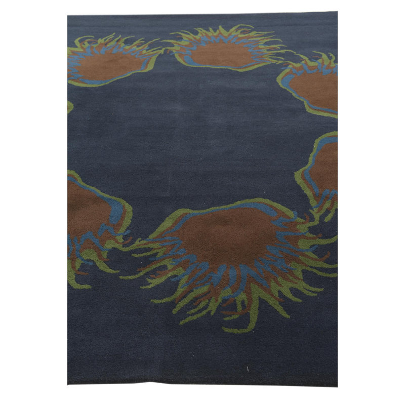Tapis carré bleu marine Orlando