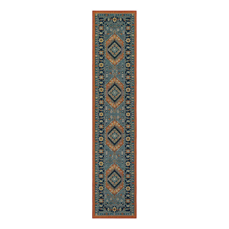 Tapis intérieur / extérieur Felipe Marlenia, Tapis de couloir 2 pi 7 po x 12 pi