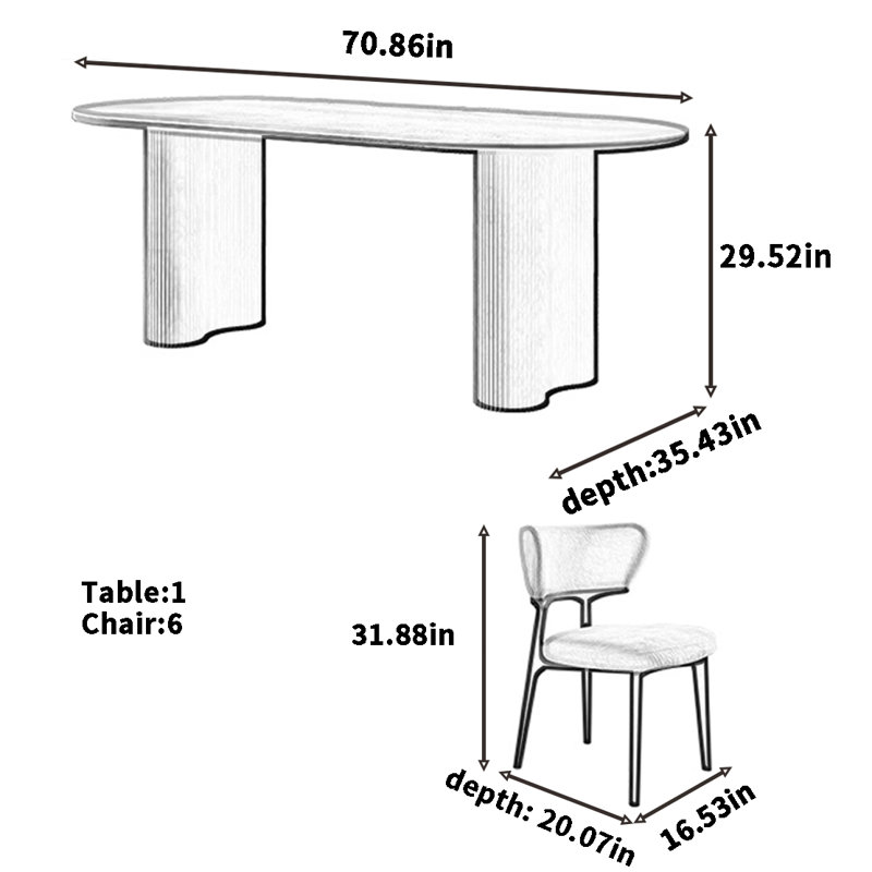 Vintage rock slab table and chair combination, 29.52"H x 70.86"L x 35.43"W