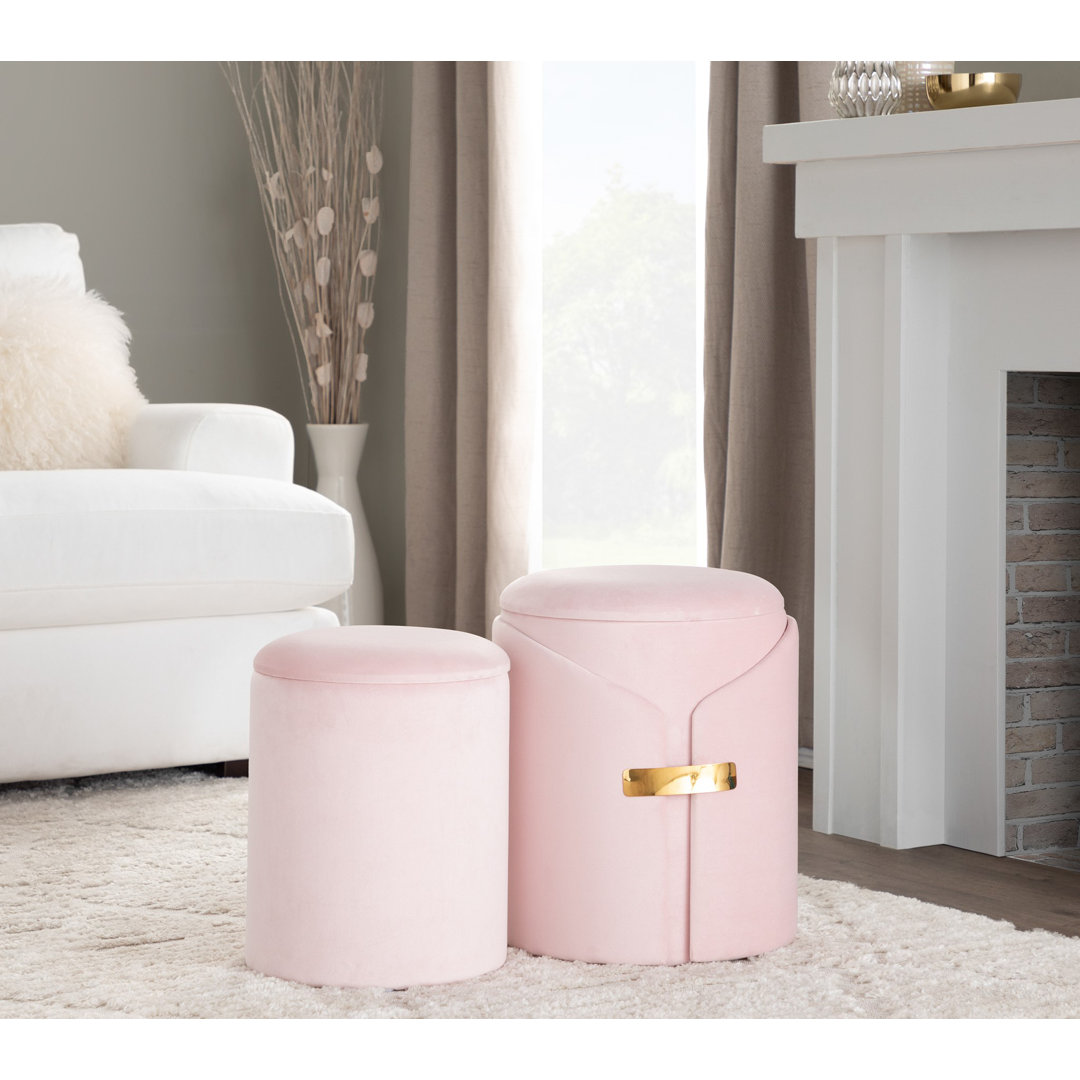 Velvet Ottoman (Set of 2) Everly Quinn Body