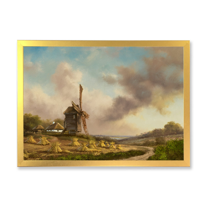«Europ Mill», reproduction de cadre photo sur toile, H 8 po x l 12 po x P 1 po, Cadre doré