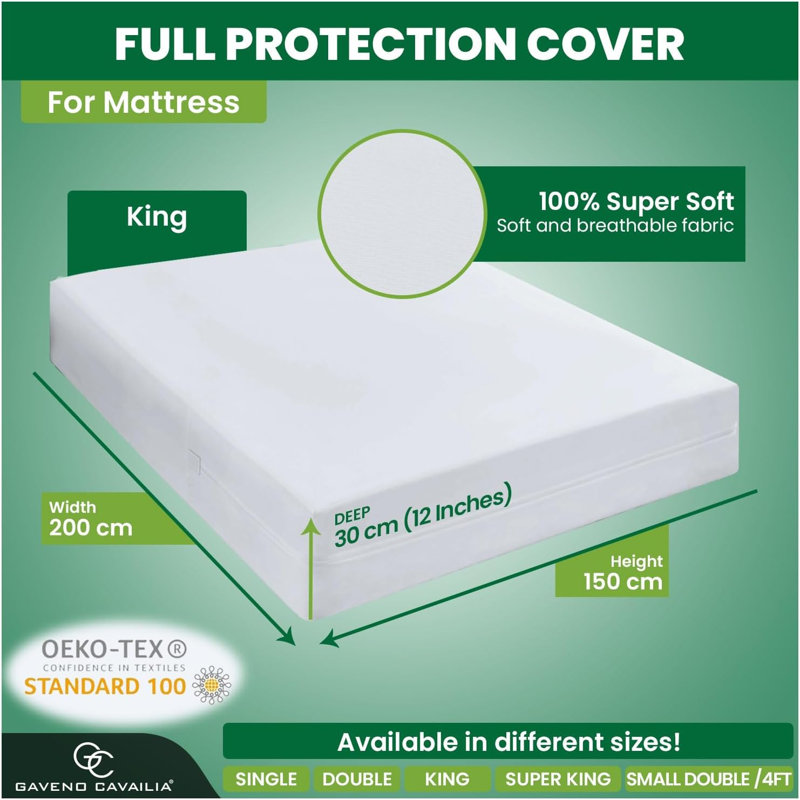 Zip Mattress Protector Case Pack, King