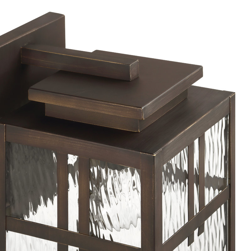 Hunter Aspenbrook Outdoor WeatherMax 1 Light Medium 14 Inch Wall Light, 14” H x 6.25” W x 8” D, Bronze