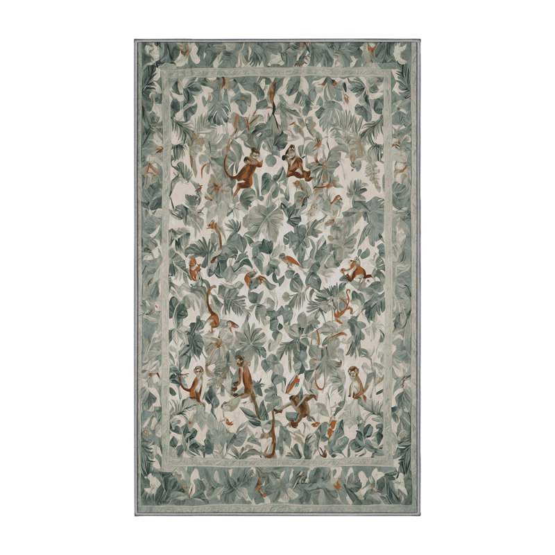 Tapis brun lavable à la machine, Rectangulaire 3 pi x 5 pi