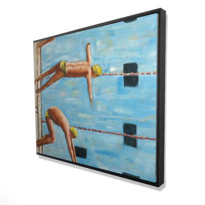 Swimmers Print On Canvas