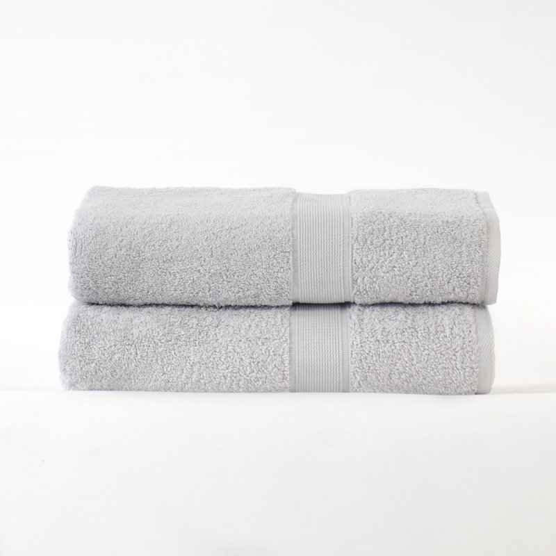 100% Cotton Plush Bath Sheet, Silver